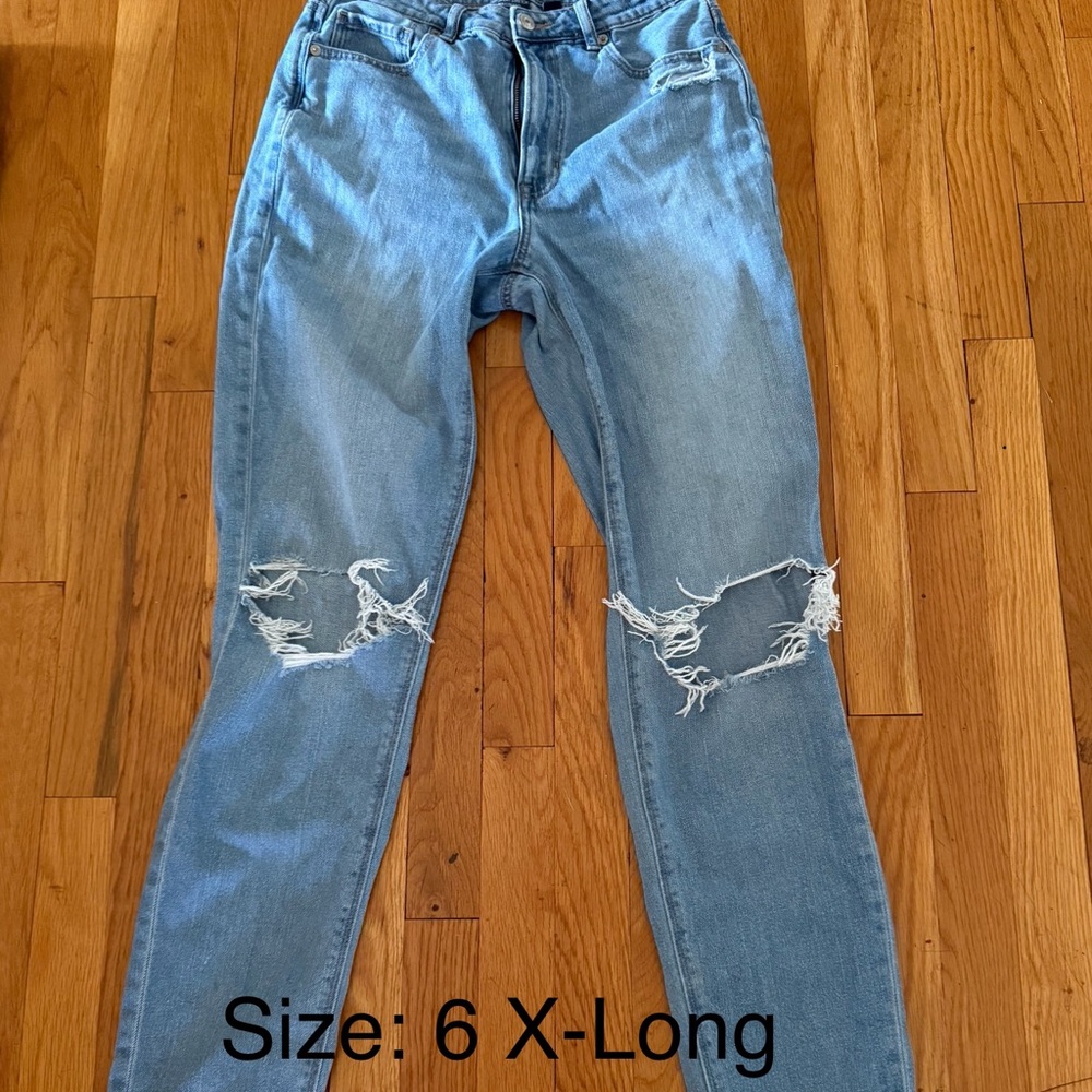 American Eagle Mom Jeans 2-pair (Size 6 x-long)